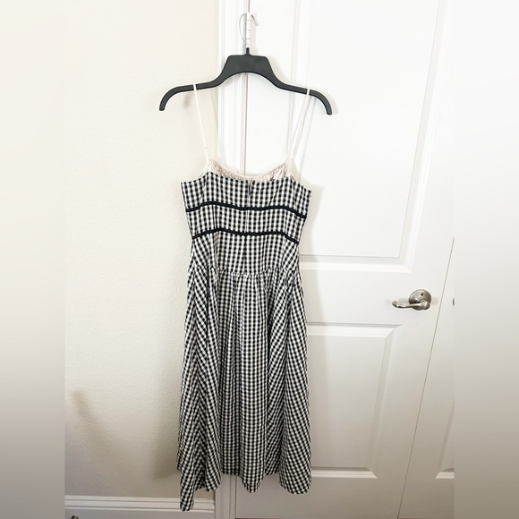 For Love & Lemons Georgia Gingham Midi Dress in Black - Picture 11 of 11